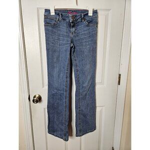 Wrangler Cowgirl Cut Jeans Womens 3/4x31 Blue  Bootcut Denim Western